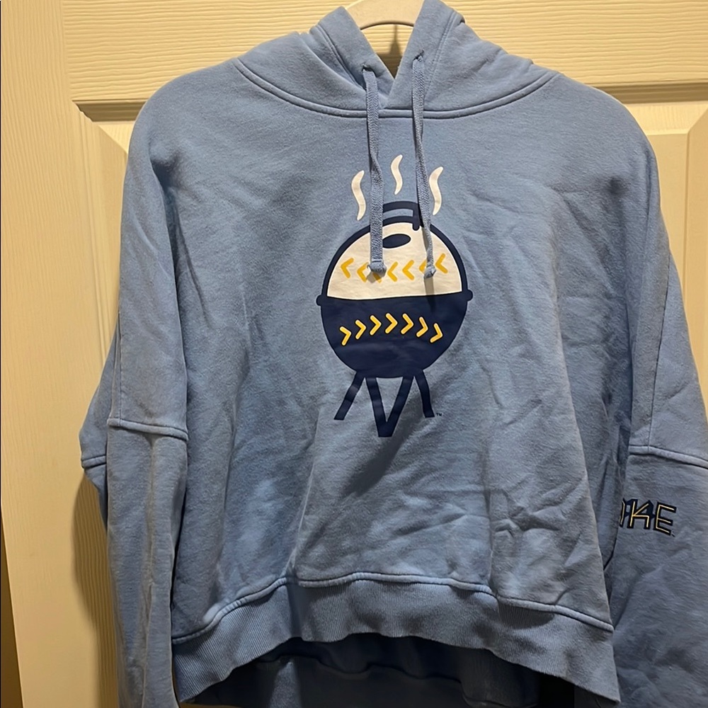 Milwaukee Brewers Blue Hoodie with Grill Graphic cropped